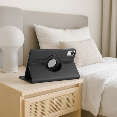 Puzdro otočné 360 na Xiaomi Redmi Pad SE 2023 11, čierne - ochranné so stojanom, prístup k portom a tlačidlám