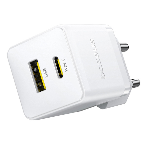 Nabíjačka sieťová Baseus Palm 30W USB-C USB-A, biela