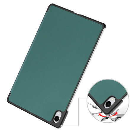 Puzdro Smart na Samsung Galaxy Tab S11 11 SM SMX736 s klapkou, zelené - ochranné so stojanom