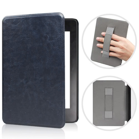 Leather Handle Kindle Paperwhite 6/ Colorsoft/ Signature Edition- Navy case