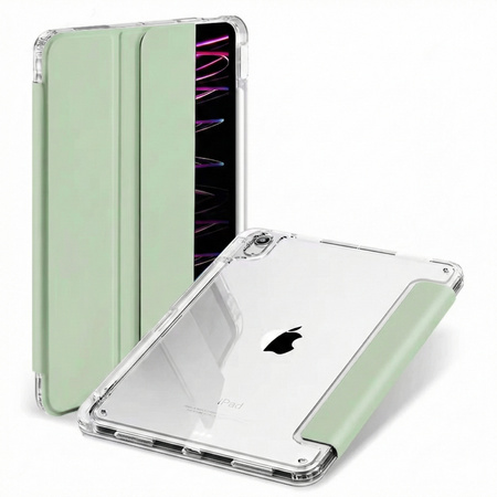 Etui Crystal do Apple iPad 10.9 10 2022 / iPad 11 A16 2025 Gen 10 11, zielone - ochronne z podstawką