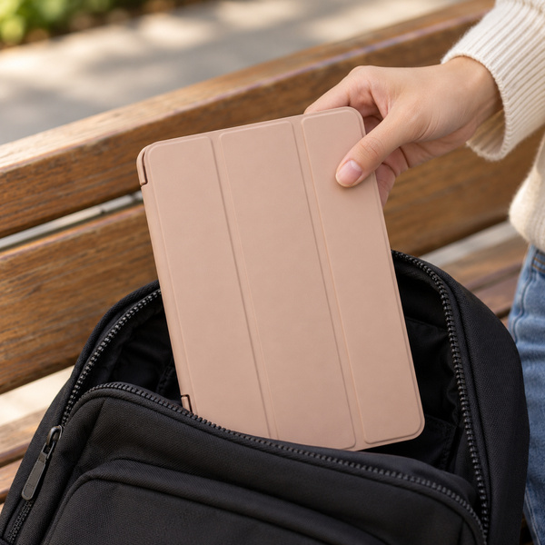 Etui Smart do Galaxy Tab A11 X135/X133 A9 SM-X115/SM-X110 z klapką - różowe