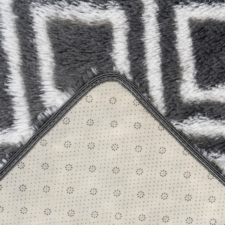 Dywan do salonu shaggy DECOR antypoślizgowy miękki puszysty modny 200x250 Black Cube