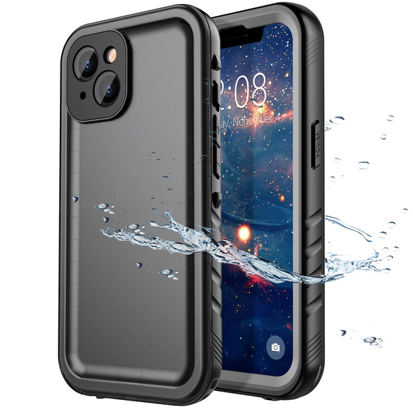 IP68 360+ strap waterproof case for iPhone 13 (Black)