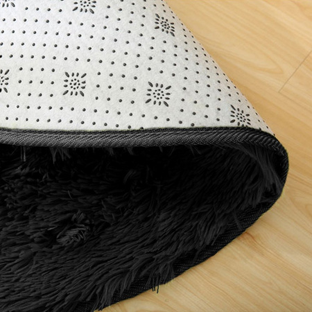 Shaggy Strado 150x150 BlackSky round carpet (Black)