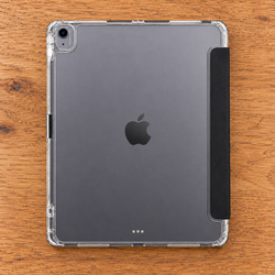 Etui Hard Crystal do Apple iPad Air 13 M4 M3 M2 2026/ 25/ 24 gen 8/ 7 z klapką - czarne