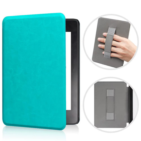 Leather Handle Kindle Paperwhite 6/ Colorsoft/ Signature Edition case - Blue