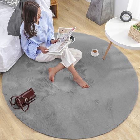 Rabbit Strado 120x120 Silver (Light Gray) Round Carpet