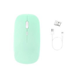 Bezdrôtová myš počítačová myš Bluetooth 2.4G optický senzor, zelená