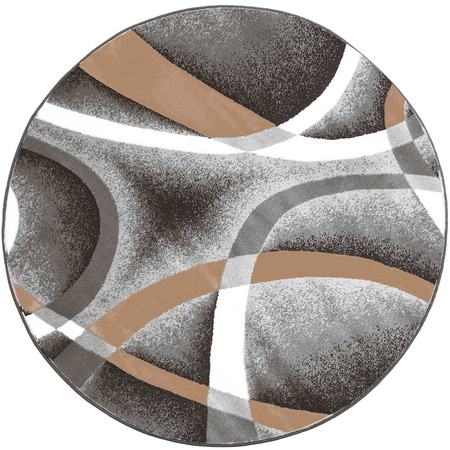 Round carpet NOVO Strado modern torte pattern for living room Melodia 120x120 cm