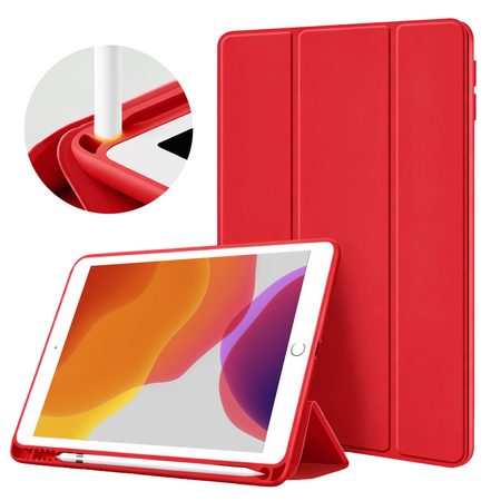 Puzdro Smart case na Apple iPad Mini 4 5 2015 / 2019 s klapkou wake up sleep / Apple iPad Mini 4 / Apple iPad Mini 5, červené - ochranné