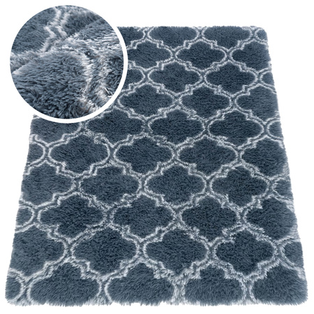 Dywan do salonu shaggy DECOR antypoślizgowy miękki puszysty modny 160x200 Silver Lantern
