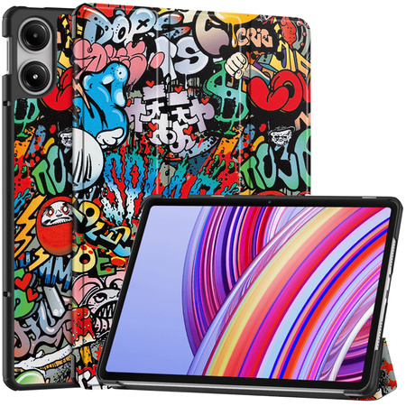 Etui Graficzne do Xiaomi Redmi Pad Pro 12.1 2024 / Poco Pad 12.1 z klapką - ochronne z podstawką