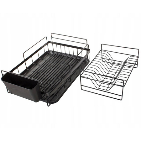 Two-level dish drainer with tray