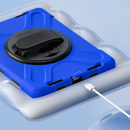 Etui Shockproof z uchwytem do Apple iPad 10.9 2022 / 11 A16 2025 / Apple iPad 10.9 / Apple iPad 11, niebieskie - ochronne