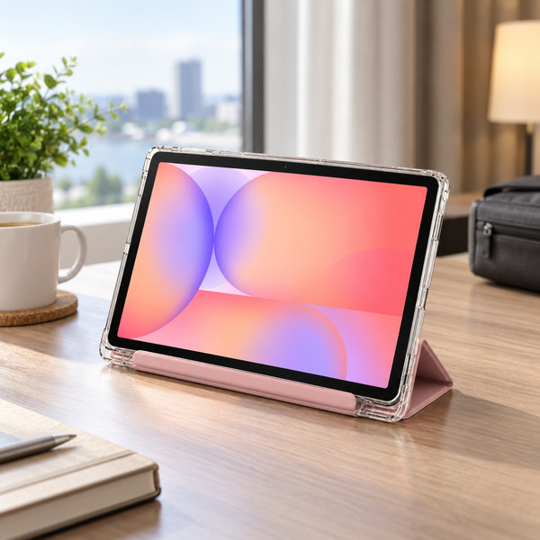 Etui do Galaxy Tab S10 Lite 10.9/ S10 FE/ S9 FE/ S9/ S8 z miejscem na rysik - różowe