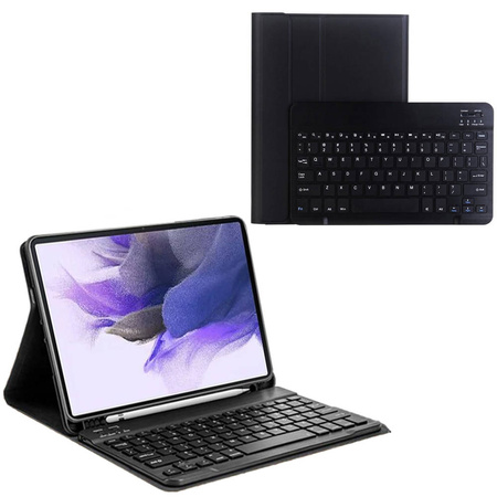Puzdro s klávesnicou na Samsung Galaxy Tab S7 / S7 Plus, čierne - ochranné so stojanom