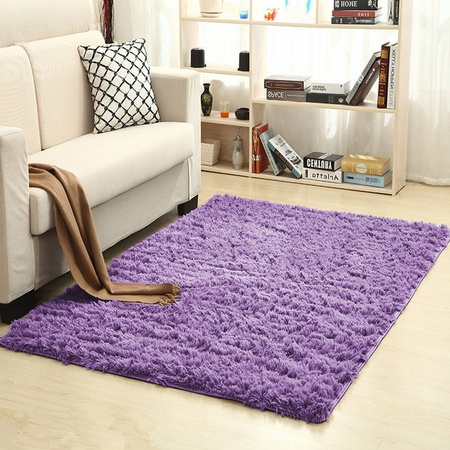 Shaggy Strado room carpet 200x200 PurpleFlower (Light purple)
