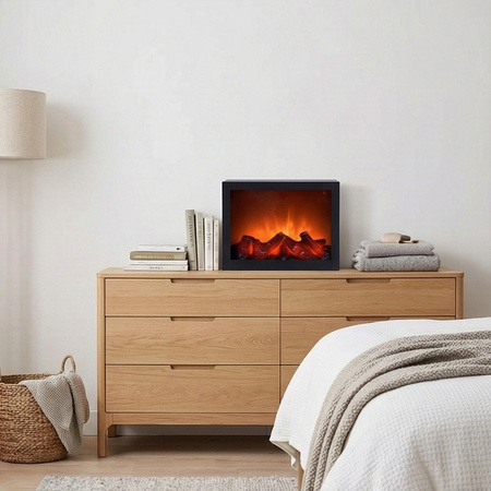 Kominek elektryczny 3D ruchome płomienie ogień wiszący stojący lampa LED