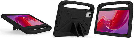 Etui Pancerne z uchwytem do Lenovo Tab M11 10.95 / Tab M11, czarne - ochronne z podstawką