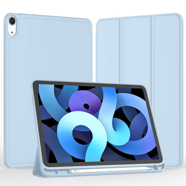 Etui Smart Pencil do iPad Air 11 M4 M3 M2, 2026/ 25/ 24, gen. 8/ 7/ 6, niebieskie - ochronne z podstawką