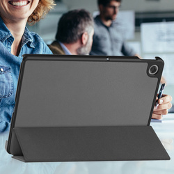 Puzdro Smart na Lenovo Tab 10.1 2025 s klapkou / Lenovo Tab, sivé - ochranné so stojanom