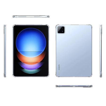Puzdro Silikónové na Xiaomi Pad 7 / Pad 7 Pro 11.2 / Xiaomi Pad 7 Pro, priehľadné - ochranné so stojanom