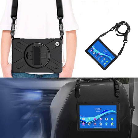 Armor Case with Handle Strap for Lenovo Tab M10 TB-X306X/X306F (Black)