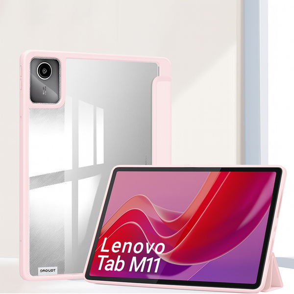 Puzdro Crystal na Lenovo Tab M11 10.95 11 K11 K11E / TB330, ružové - ochranné so stojanom
