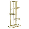 Gold standing metal flower stand for 6 flower pots- elegant flower stand