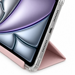 Etui Hard Crystal do Apple iPad Air 13 M4 M3 M2 2026/ 25/ 24 gen 8/ 7 z klapką - różowe