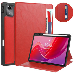 Leather case with pockets for Lenovo Tab M11 TB330FU 10.95" (Red)