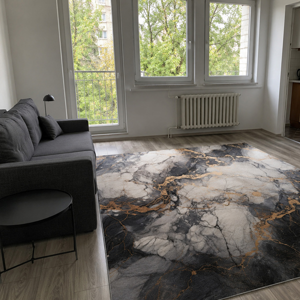 Dywan do salonu  160x220 nowoczesny NOVO Marmur antypoślizgowy miękki soft