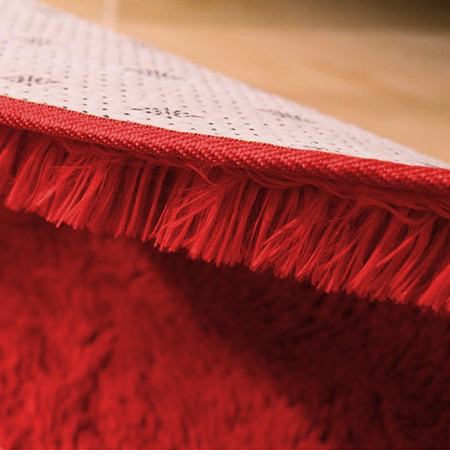 Dywan Shaggy antypoślizgowy nowoczesny salon miękki puszysty 60x90, czerwony