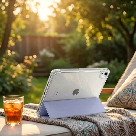 Puzdro Crystal na Apple iPad 10.9 10 2022 / iPad 11 A16 2025 Gen 10 11, fialové - ochranné so stojanom