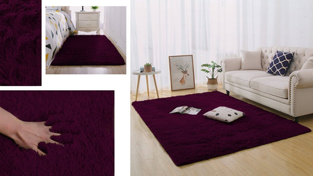 Dywan pokojowy Shaggy Strado 80x150 WineRed (Ciemny czerwony)