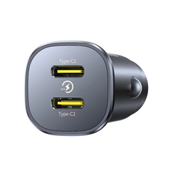 Ładowarka samochodowa do tabletu i telefonu Baseus GoTrip 2 x USB-C 30W, czarna