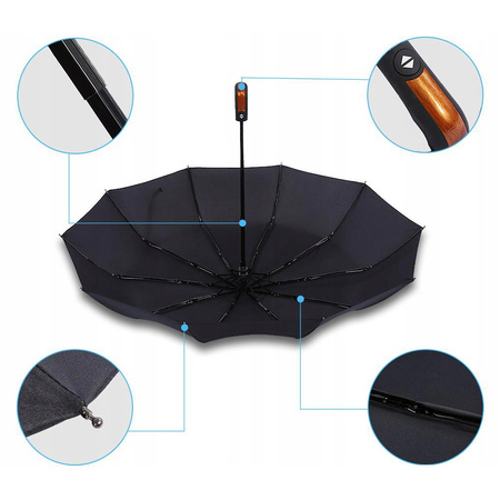 Automatic lightweight folding umbrella with handle cover for men and women