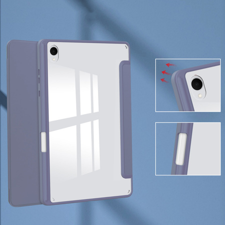 Etui CLEAR PENCIL do Samsung Galaxy Tab S11 11" SM-X730 SMX736 z klapką, przezroczyste