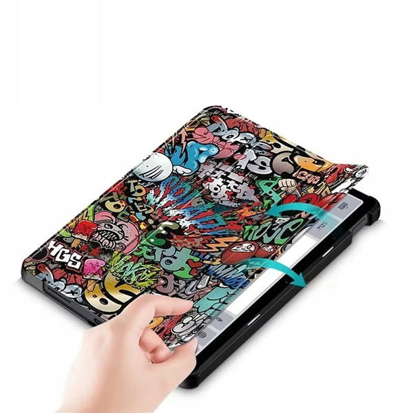 Etui Graficzne do Lenovo Tab One 8.7 25 TB305FU TB305XU, ochronne z podstawką