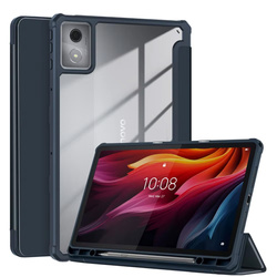 Etui z podstawką klapką Clear Pencil do Lenovo Tab K11 Plus 11.45" TB352FU, granatowe