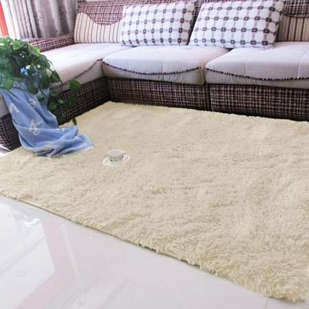 Shaggy Strado Carpet 200x200 CreamBeige (Beige)
