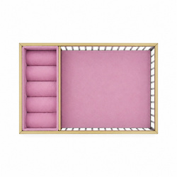 Szklana szkatułka na biżuterię 26x13x4cm 4A Pink