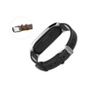Pasek skórzany do 215 mm do Xiaomi Mi Band 3 / 4, czarny - wymienny