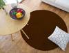 Rabbit Strado 100x100 round rug Carmel (Brown)