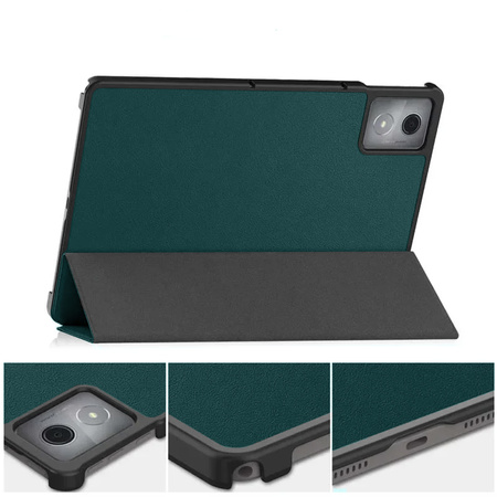Etui Smart z klapką do Lenovo Tab K11 Plus 11.45 / Lenovo K11 Plus, zielone - ochronne z podstawką