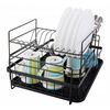 Two-level dish drainer with tray