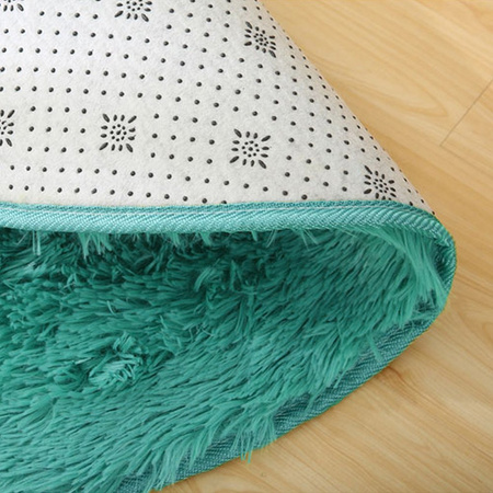Shaggy Strado 120x120 round carpet TurquoiseSea (Turquoise)