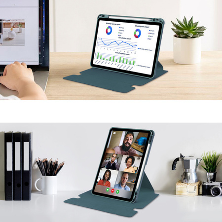 Etui 360 i KLAWIATURA do Apple iPad Air 11 M3 2025/ Air 11 M2 2024 GEN 7, 6, zielone