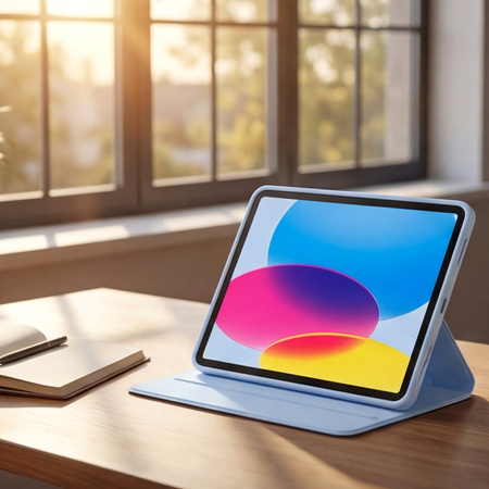 Puzdro otočné Pencil na iPad 10.9 2022 Gen. 10 / 11 2025 A16 Gen. 11 Wake, modré - ochranné so stojanom